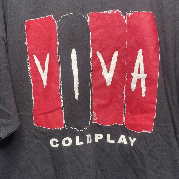 Vintage Y2K Coldplay Viva Band Tee 2XL - Picture 2 of 7